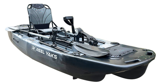 ReelYaks Raider Modular Propeller Drive Pedal Fishing Kayak 9.5ft | 380lbs Capacity | 2 Piece - Rugged Venture