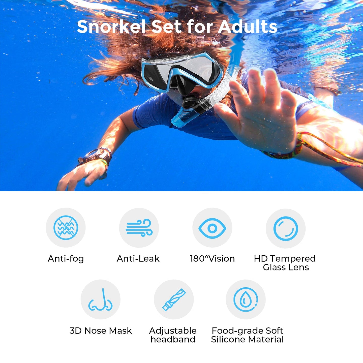 Sublue Dive Mask + Snorkel Set - Rugged Venture