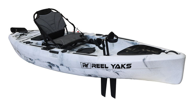 ReelYaks Rubicon Fin Pedal Drive Fishing Kayak 11' | 501lbs capacity | oceans lakes rivers - Rugged Venture