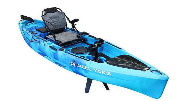 ReelYaks Rubicon Fin Pedal Drive Fishing Kayak 11' | 501lbs capacity | oceans lakes rivers - Rugged Venture