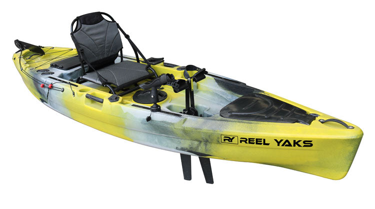 ReelYaks Rubicon Fin Pedal Drive Fishing Kayak 11' | 501lbs capacity | oceans lakes rivers - Rugged Venture
