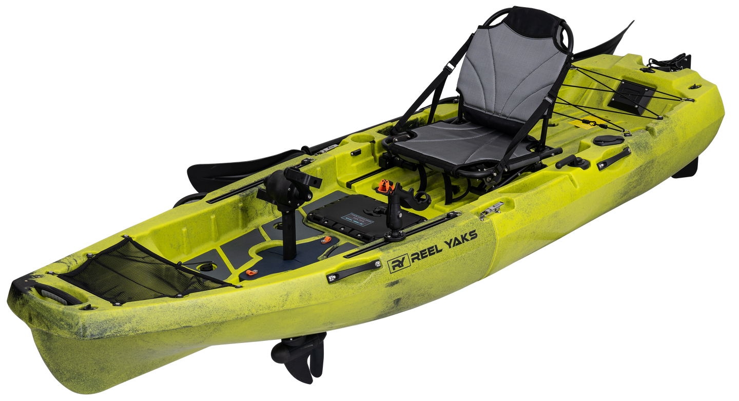 ReelYaks Radar Modular Propeller Drive Pedal Fishing Kayak 10ft | 430lbs Capacity | 2 Piece - Rugged Venture
