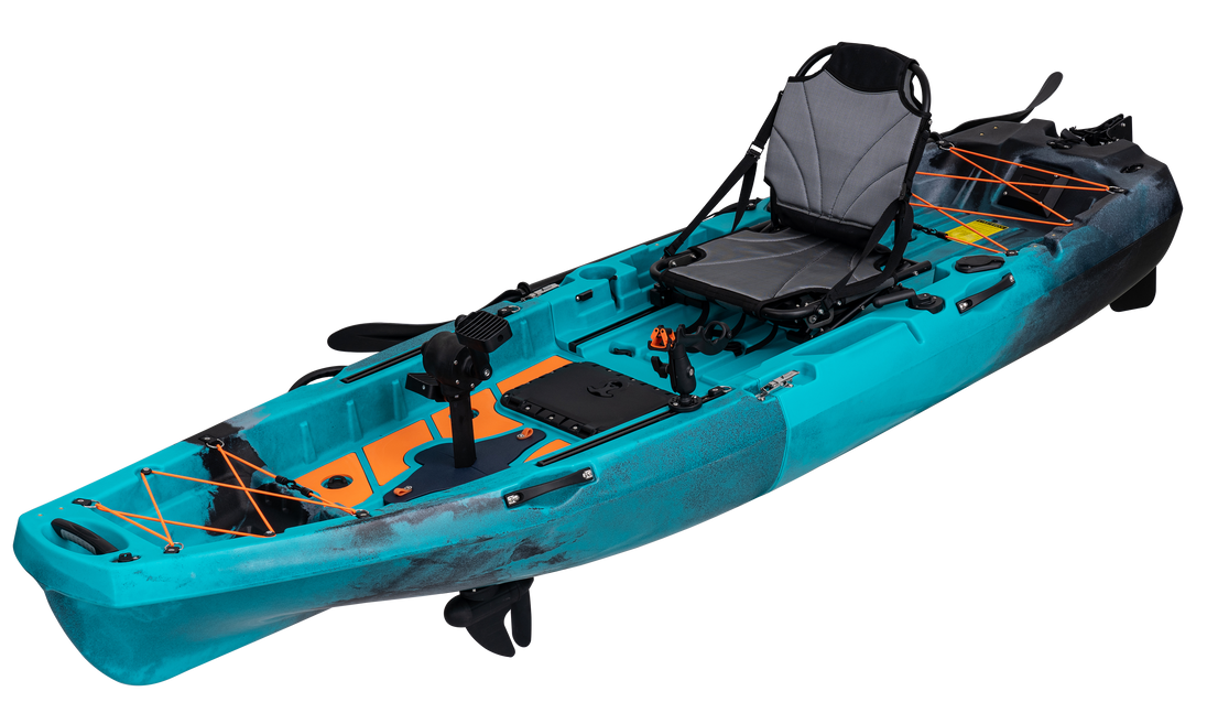 ReelYaks Radar Modular Propeller Drive Pedal Fishing Kayak 10ft | 430lbs Capacity | 2 Piece - Rugged Venture