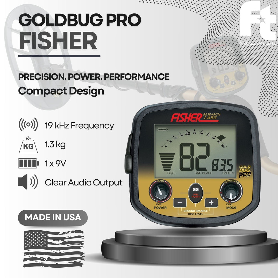 Fisher Goldbug Pro Metal Detector - Rugged Venture