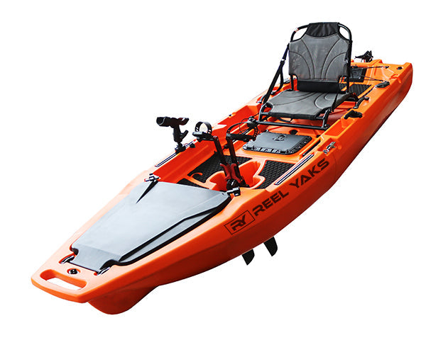 ReelYaks Rocket Fin Drive Modular Pedal Fishing Kayak 9.8ft | 400lbs Capacity | 2 Piece - Rugged Venture