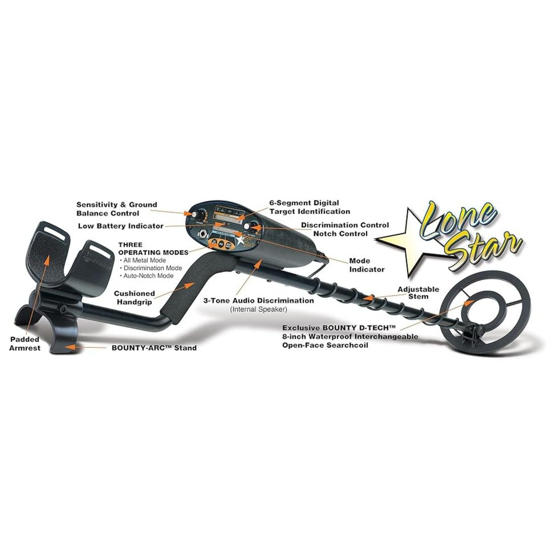 Bounty Hunter Lone Star Metal Detector - Rugged Venture