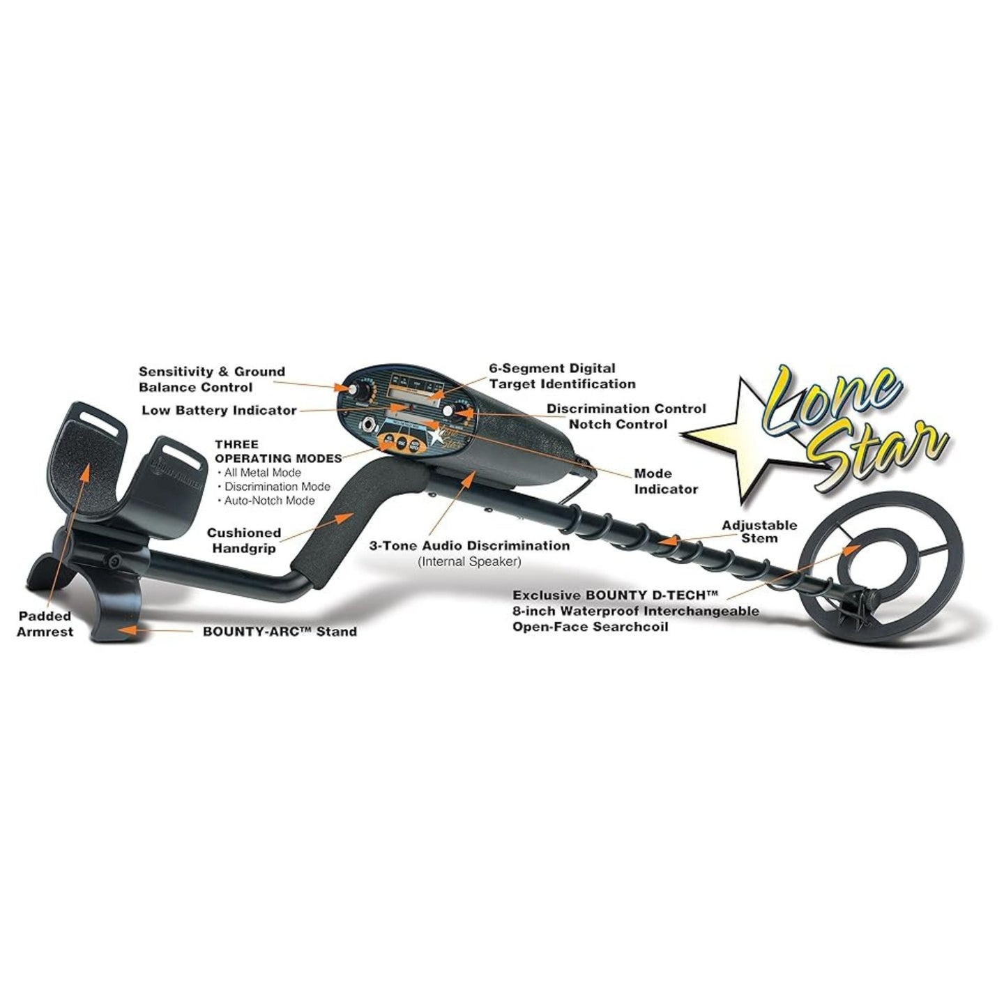 Bounty Hunter Lone Star Metal Detector - Rugged Venture
