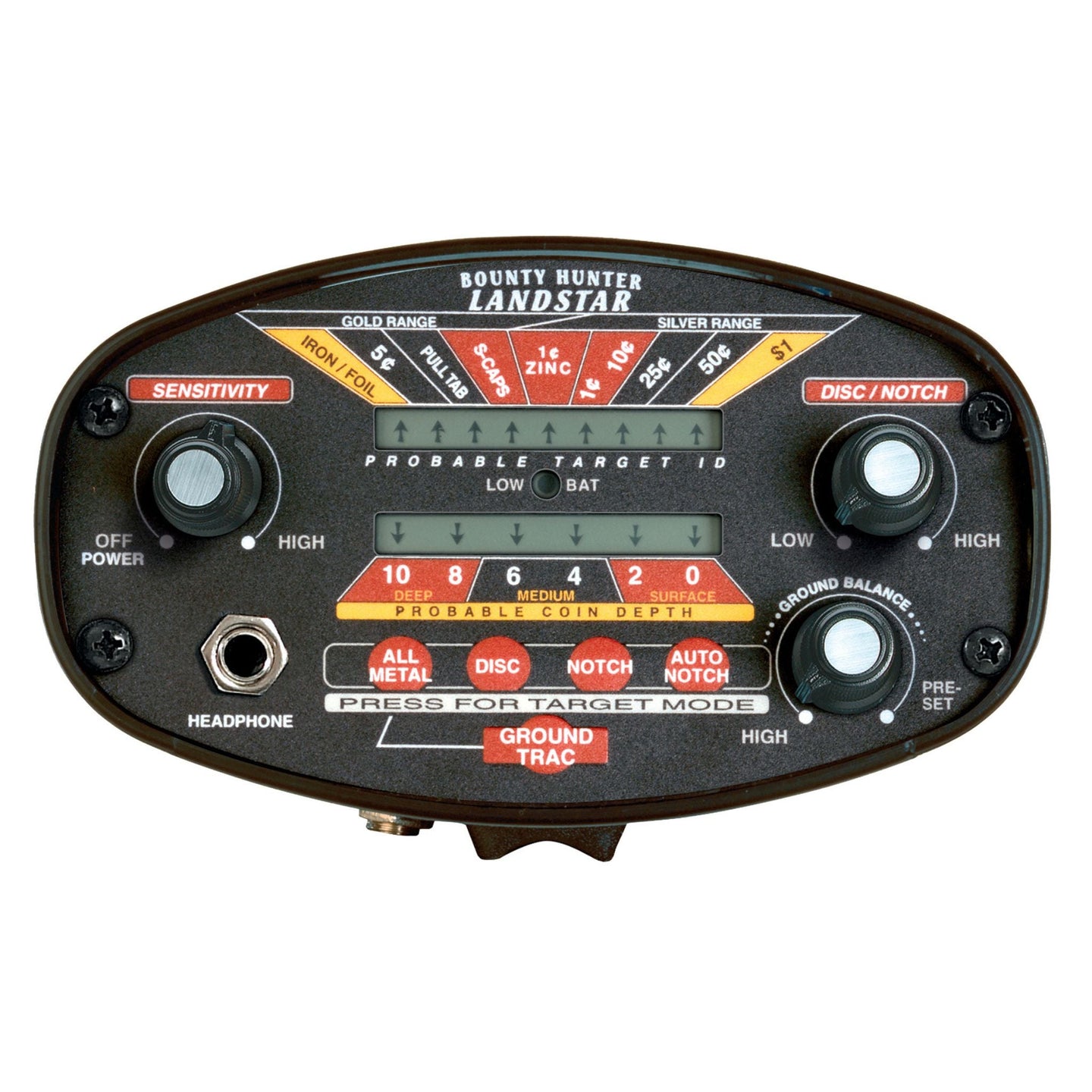 Bounty Hunter Land Star Metal Detector - Rugged Venture