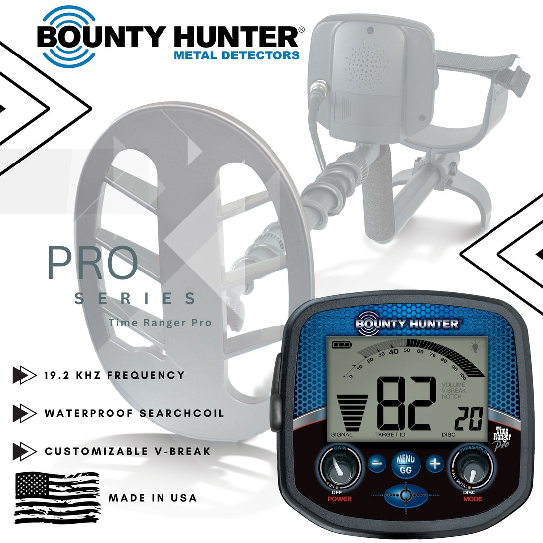 Bounty Hunter Time Ranger Pro Metal Detector - Rugged Venture