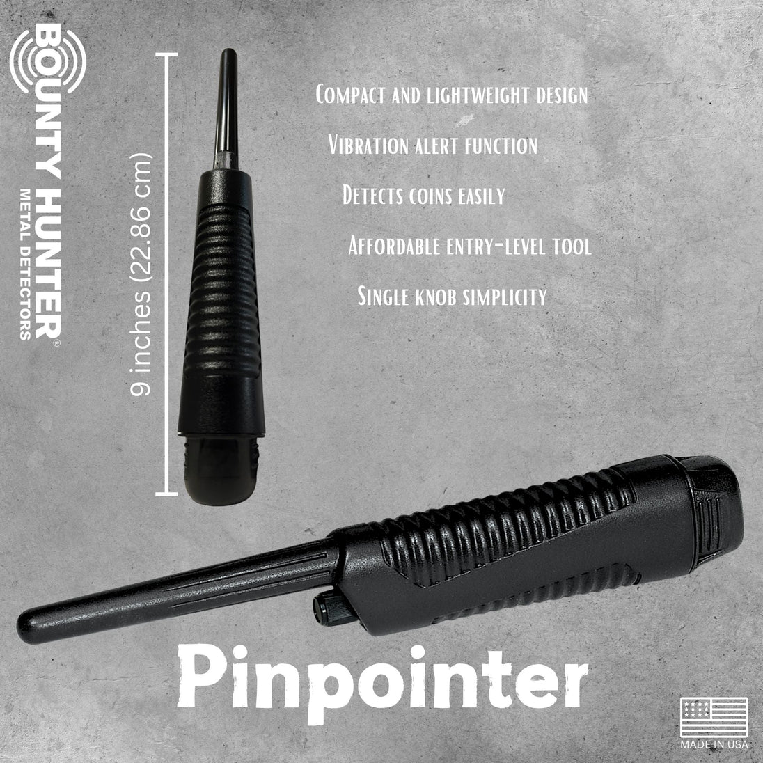 Bounty Hunter Pin Pointer Metal Detector - Rugged Venture