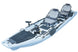 ReelYaks Rocket Propeller Drive Tandem & Solo Modular Fishing Kayak 13.8ft | Propeller Drive | 550lbs Capacity | 3 Piece - Rugged Venture