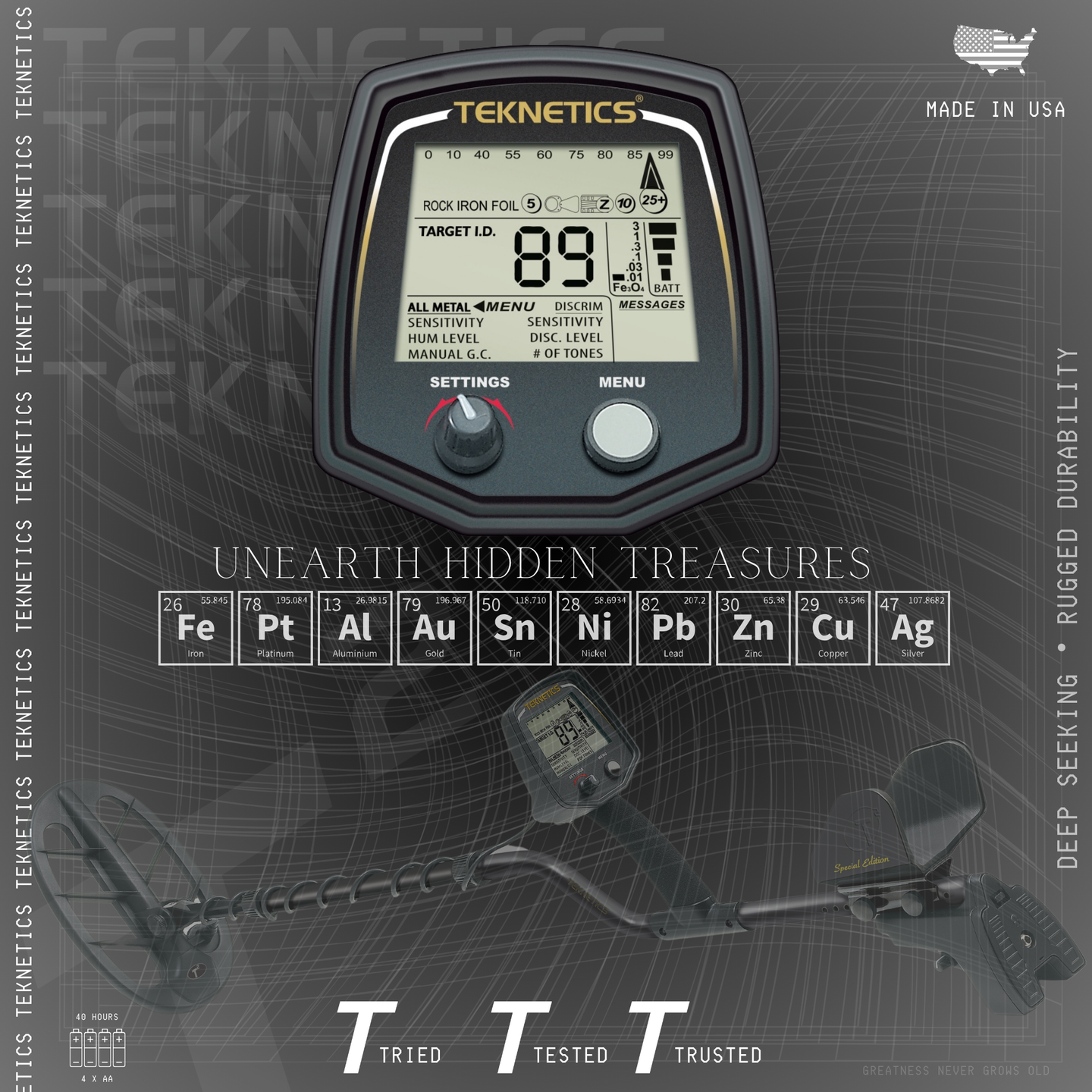 Teknetics T2 Series Metal Detectors - Rugged Venture
