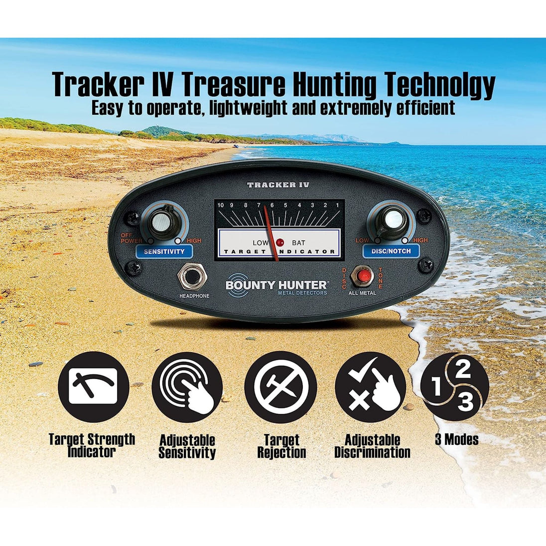 Bounty Hunter Tracker IV Metal Detector - Rugged Venture