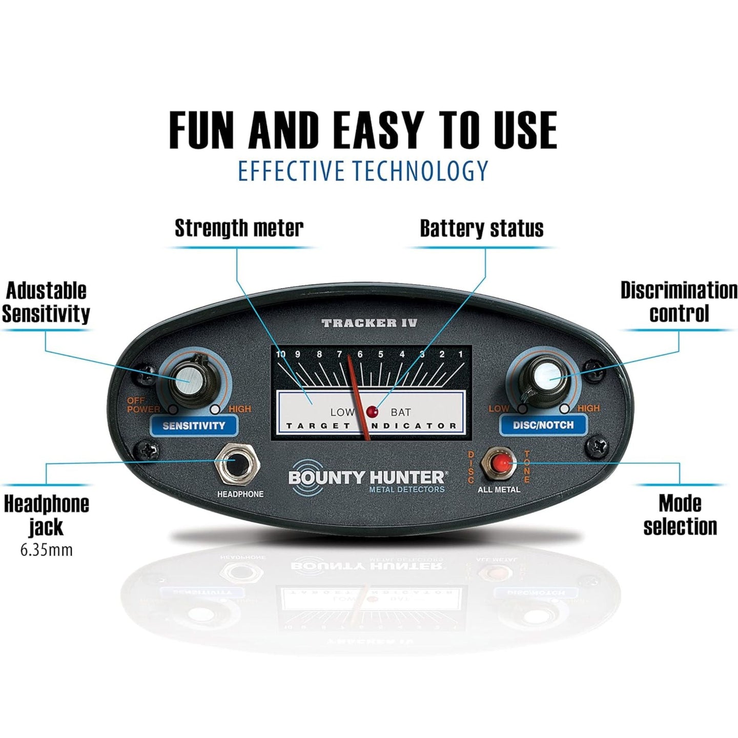 Bounty Hunter Tracker IV Metal Detector - Rugged Venture