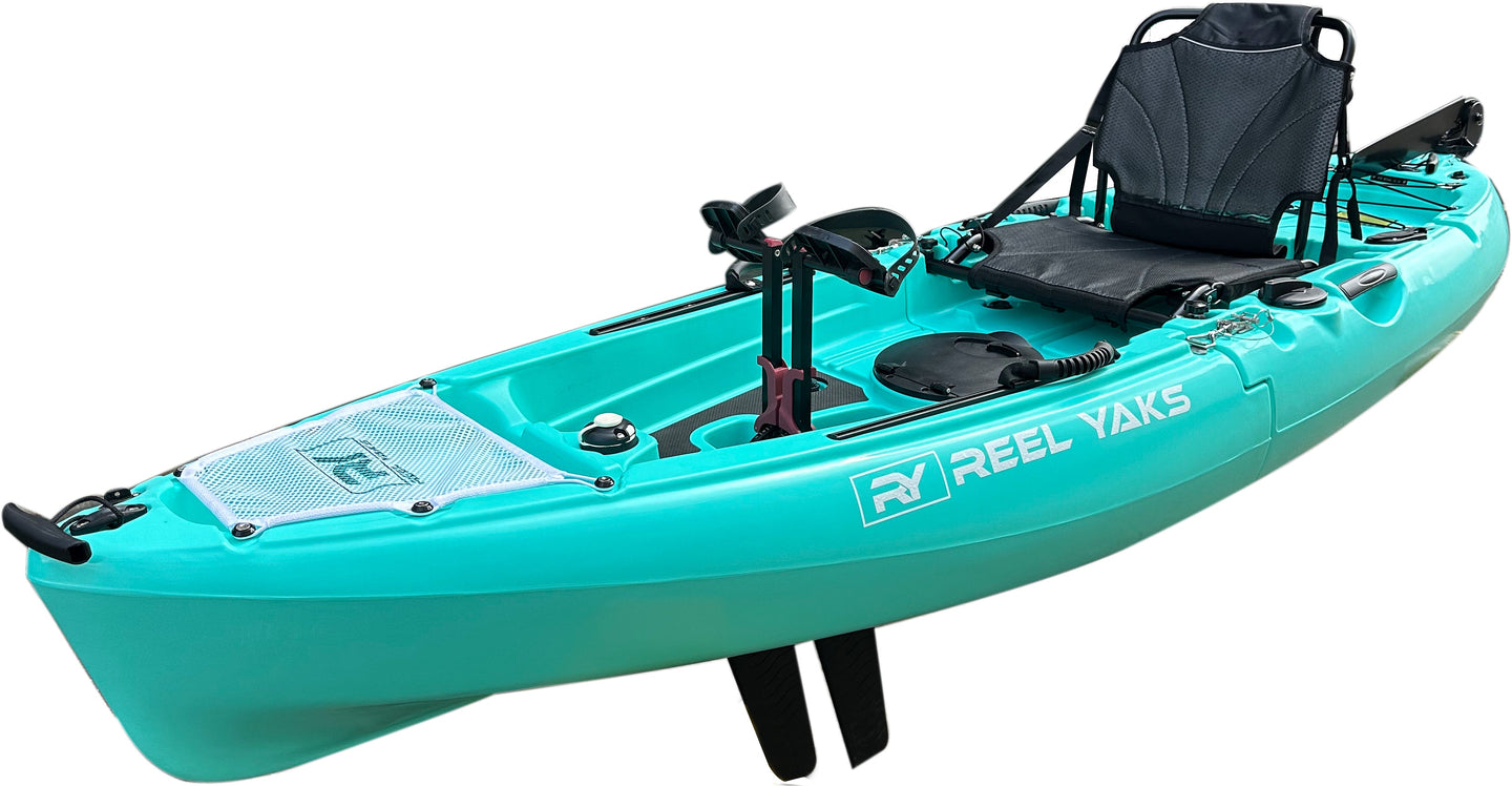 ReelYaks Raptor Modular Fin Drive Pedal Fishing Kayak 9.5ft | 380lbs Capacity | 2 Piece - Rugged Venture