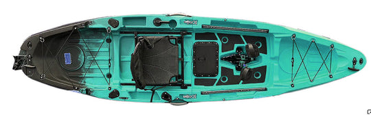 ReelYaks Rapido Modular Propeller Drive Pedal Fishing Kayak 10.8ft | 440lbs Capacity | 2 Piece - Rugged Venture