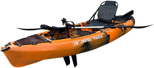 ReelYaks Raptor Modular Fin Drive Pedal Fishing Kayak 9.5ft | 380lbs Capacity | 2 Piece - Rugged Venture