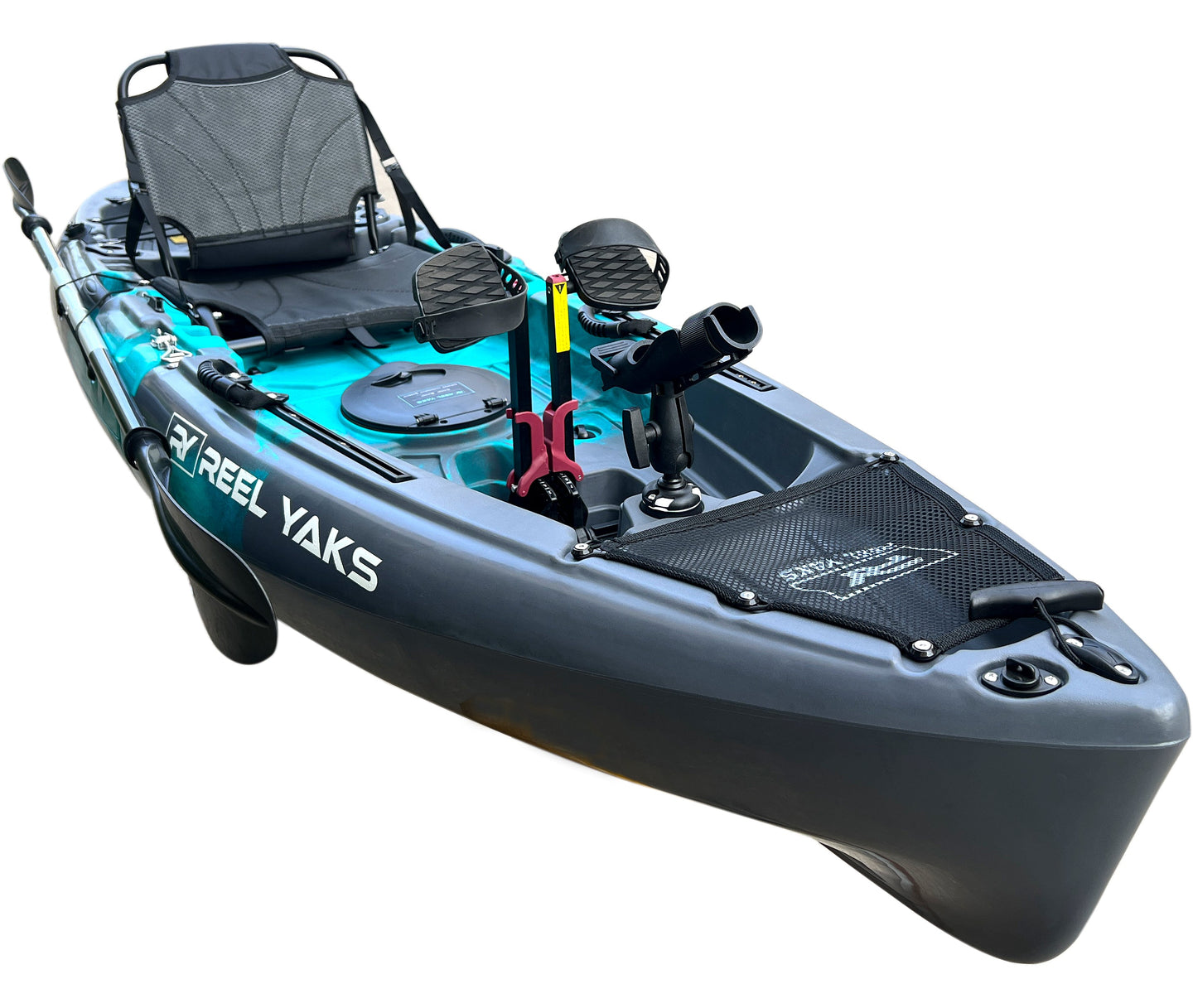 ReelYaks Raptor Modular Fin Drive Pedal Fishing Kayak 9.5ft | 380lbs Capacity | 2 Piece - Rugged Venture