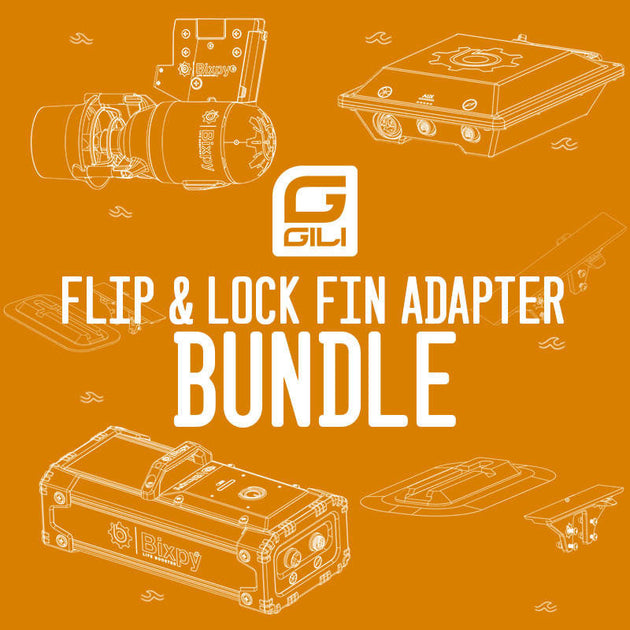 GILI/Bixpy K-1 Outboard Kit - Flip & Lock Fin Adapter Bundle - Rugged Venture