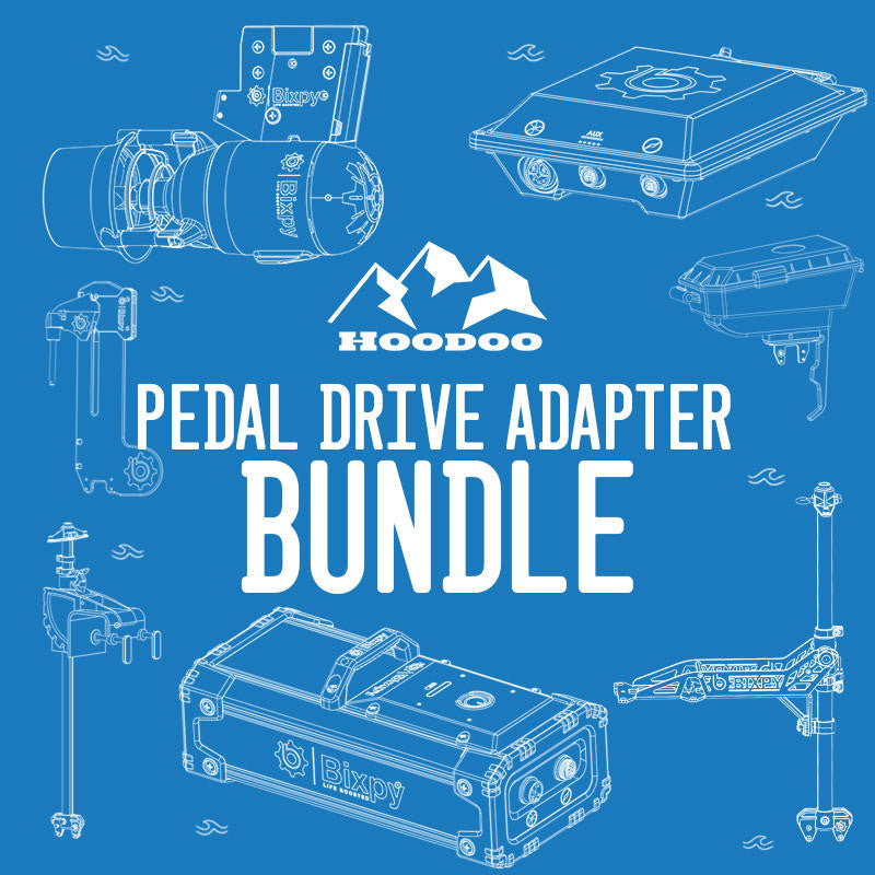 Hoodoo/Bixpy K-1 Outboard Kit - Pedal Drive Adapter Bundle - Rugged Venture