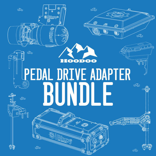 Hoodoo/Bixpy K-1 Outboard Kit - Pedal Drive Adapter Bundle - Rugged Venture