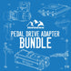 Hoodoo/Bixpy K-1 Outboard Kit - Pedal Drive Adapter Bundle - Rugged Venture