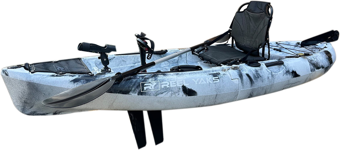 ReelYaks Raptor Modular Fin Drive Pedal Fishing Kayak 9.5ft | 380lbs Capacity | 2 Piece - Rugged Venture