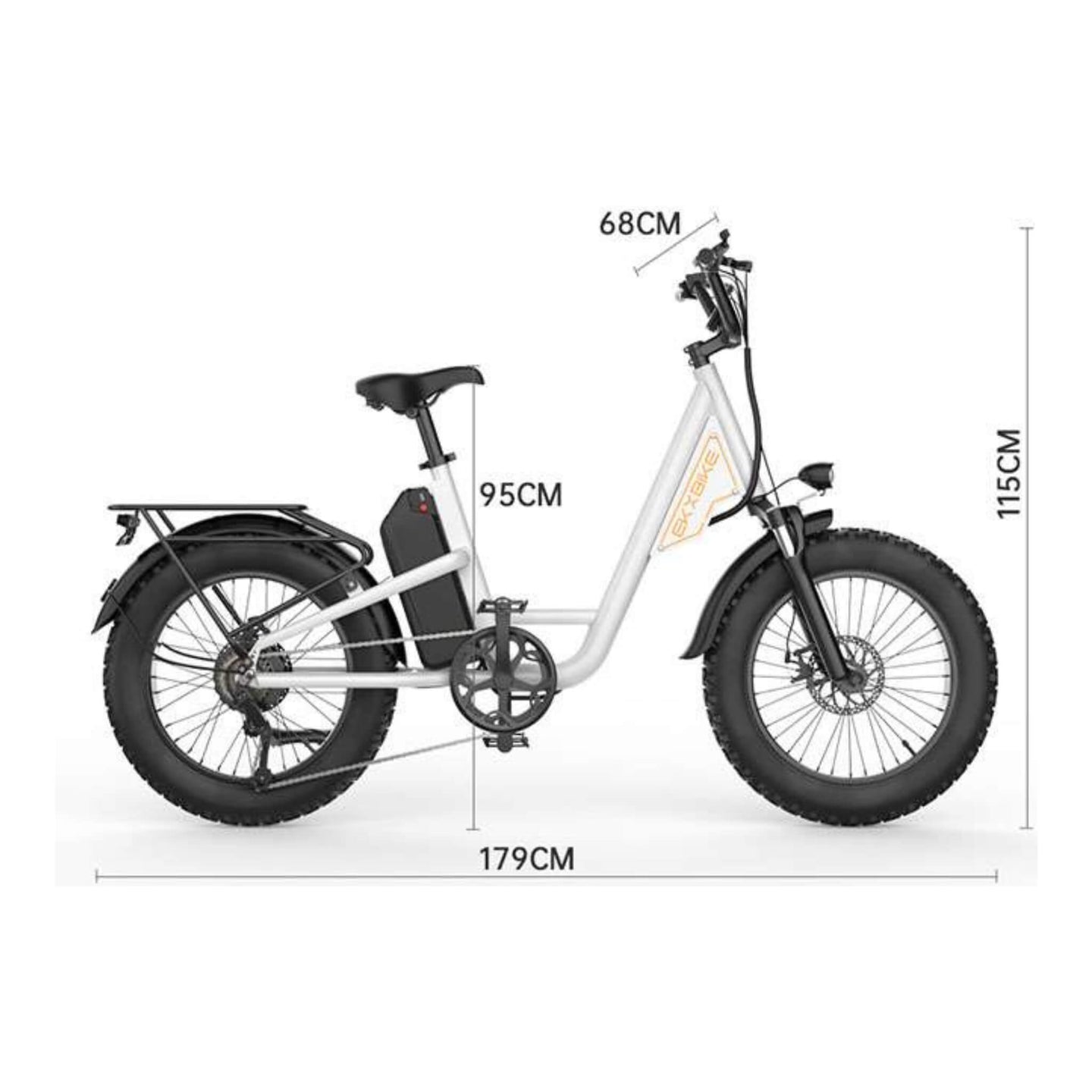 EKX L1 1000W 48V/15.6AH Electric Mountain Fat Tire Bike, 20" (SAK27491) - Rugged Venture