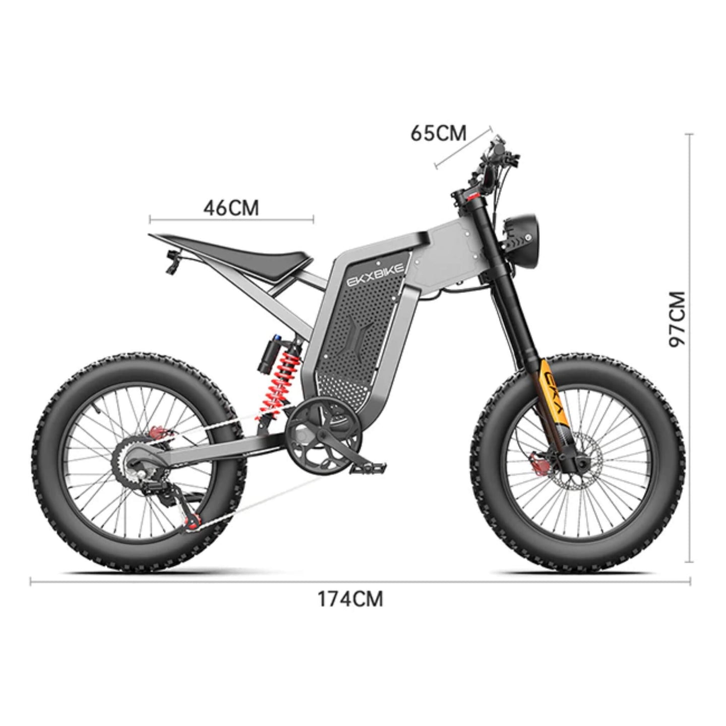 EKX X21 2000W 48V/35AH Premium Electric Off-Road Mountain Dirt Bike (SAK92745) - Rugged Venture