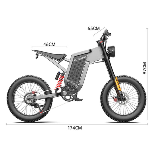 EKX X21 2000W 48V/35AH Premium Electric Off-Road Mountain Dirt Bike (SAK92745) - Rugged Venture