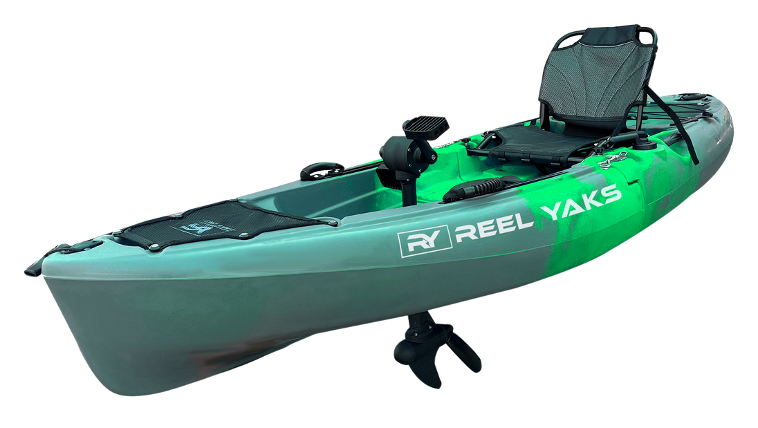 ReelYaks Raptor Modular Propeller Drive Pedal Fishing Kayak 9.5ft | 380lbs Capacity | 2 Piece - Rugged Venture