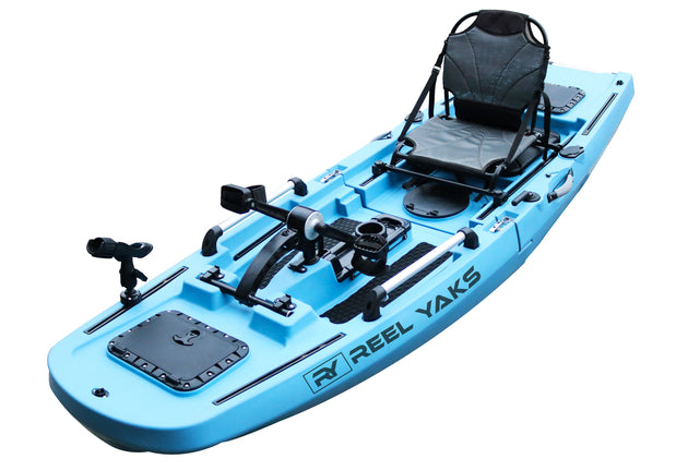 ReelYaks Rogue Modular Propeller Drive Pedal Fishing Kayak 9.8ft | 400lbs Capacity | 2 Piece - Rugged Venture