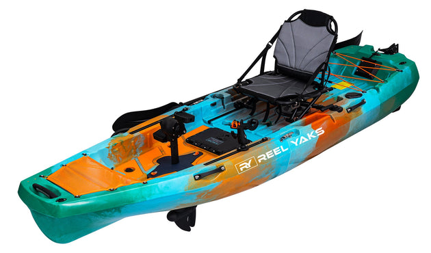ReelYaks Radar Modular Propeller Drive Pedal Fishing Kayak 10ft | 430lbs Capacity | 2 Piece - Rugged Venture