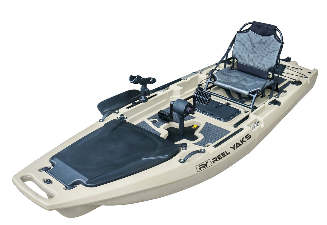 ReelYaks Rocket Propeller Drive Modular Pedal Fishing Kayak 9.8ft | 400lbs Capacity | 2 Piece - Rugged Venture