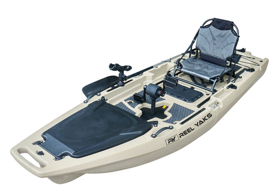 ReelYaks Rocket Propeller Drive Modular Pedal Fishing Kayak 9.8ft | 400lbs Capacity | 2 Piece - Rugged Venture