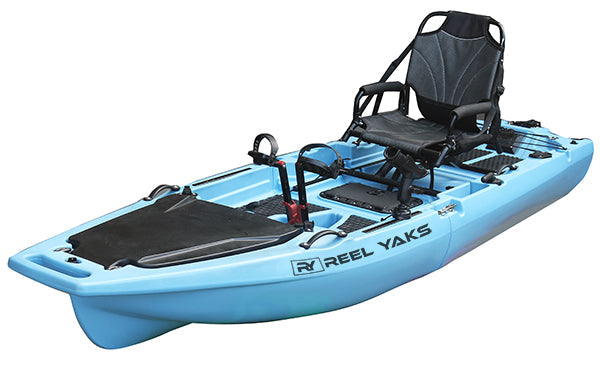 ReelYaks Rocket Fin Drive Modular Pedal Fishing Kayak 9.8ft | 400lbs Capacity | 2 Piece - Rugged Venture
