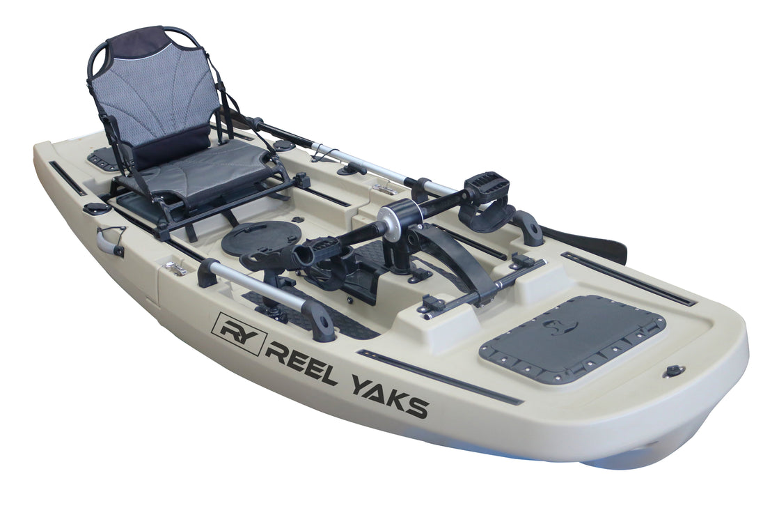 ReelYaks Rogue Modular Propeller Drive Pedal Fishing Kayak 9.8ft | 400lbs Capacity | 2 Piece - Rugged Venture