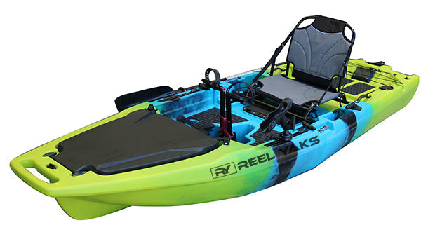 ReelYaks Rocket Fin Drive Modular Pedal Fishing Kayak 9.8ft | 400lbs Capacity | 2 Piece - Rugged Venture