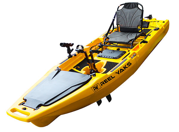 ReelYaks Rocket Fin Drive Modular Pedal Fishing Kayak 9.8ft | 400lbs Capacity | 2 Piece - Rugged Venture
