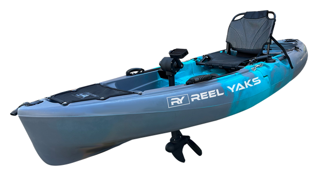 ReelYaks Raptor Modular Propeller Drive Pedal Fishing Kayak 9.5ft | 380lbs Capacity | 2 Piece - Rugged Venture