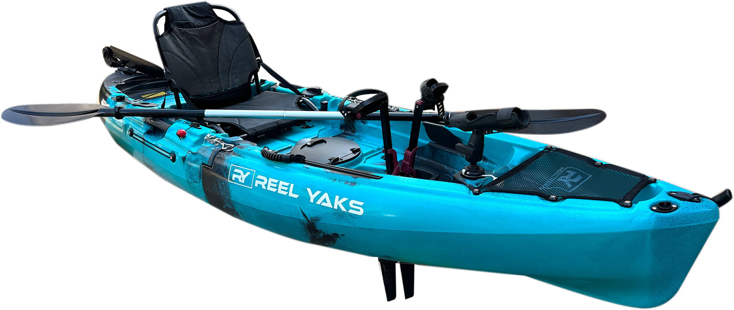 ReelYaks Raptor Modular Fin Drive Pedal Fishing Kayak 9.5ft | 380lbs Capacity | 2 Piece - Rugged Venture