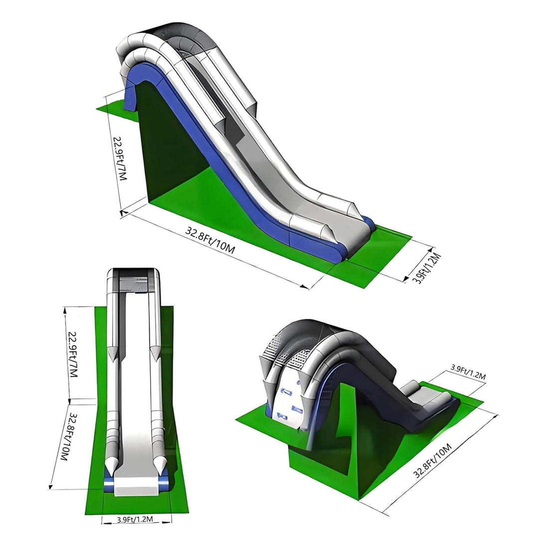 Large Inflatable Yacht Waterslide With Air Pump For Pools, Lakes And Rivers (SAK57374) - Rugged Venture