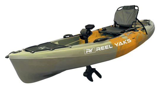 ReelYaks Raptor Modular Propeller Drive Pedal Fishing Kayak 9.5ft | 380lbs Capacity | 2 Piece - Rugged Venture