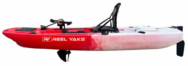 ReelYaks Raider Modular Propeller Drive Pedal Fishing Kayak 9.5ft | 380lbs Capacity | 2 Piece - Rugged Venture